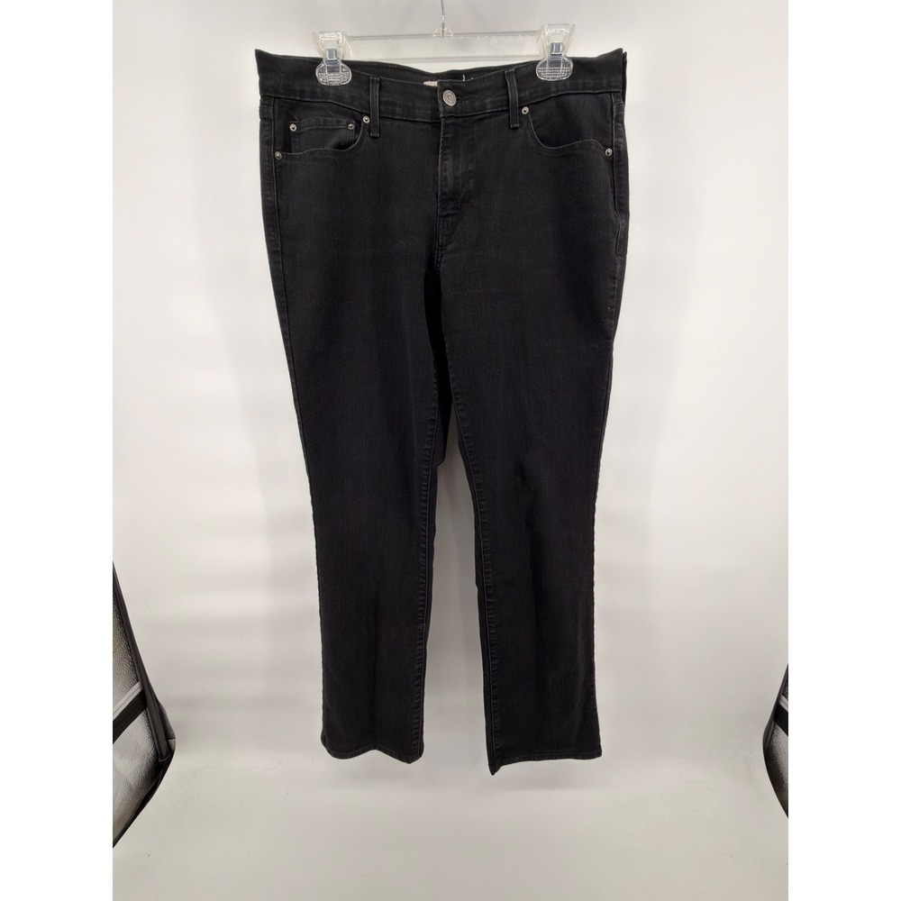 Levi's 505 Straight Leg Jeans Womens 31x32 Black Denim Stretch Mid Rise Pant
